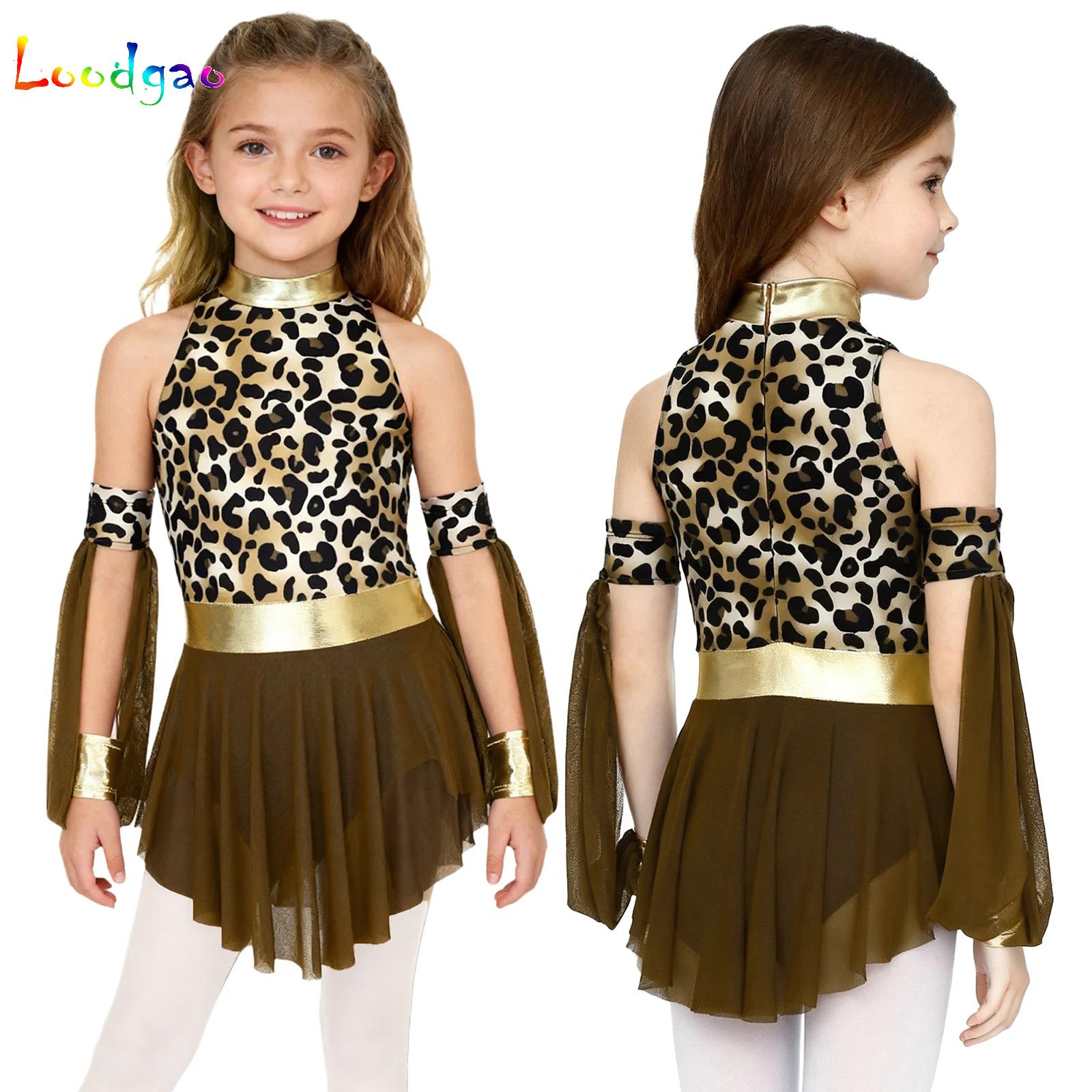 Summer Clothing For Kids Girls - Kostium dla dzieci Leopard Savage Caveman