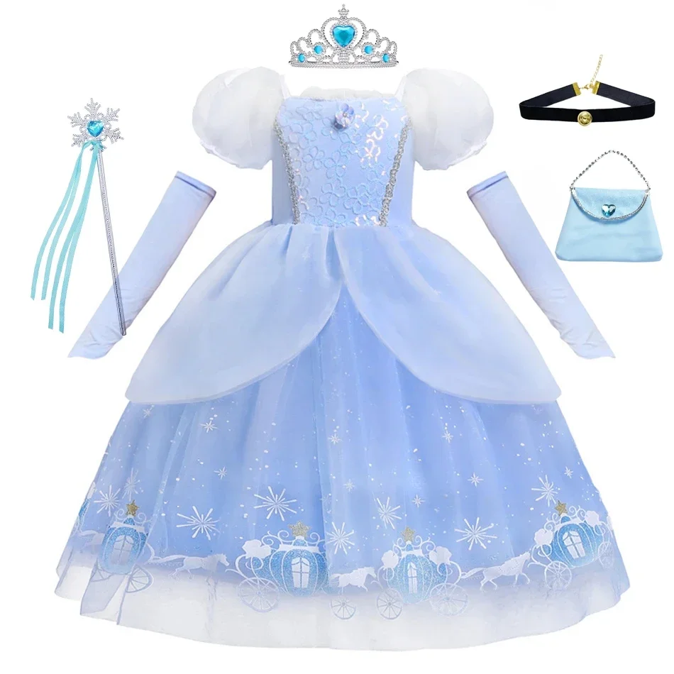 Summer Clothing For Kids Girls - Kopciuszek księżniczka sukienka Cosplay dla dziewczynki