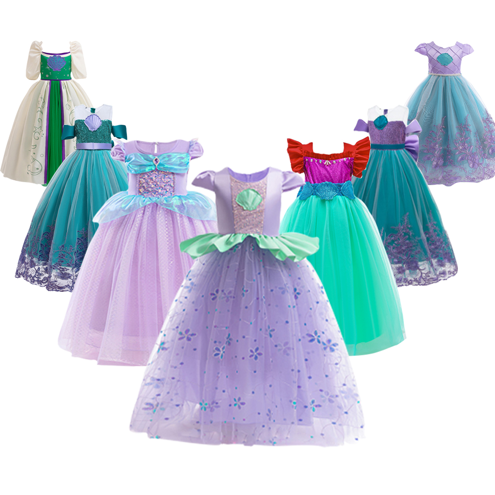 Summer Clothing For Kids Girls - Mała syrenka Ariel kostiumy księżniczki młode