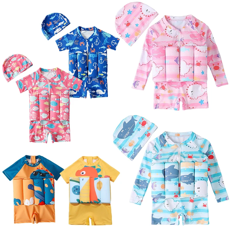Summer Clothing Baby Boy - Dziecięcy strój kąpielowy wypornościowy nadruk kreskówkowy