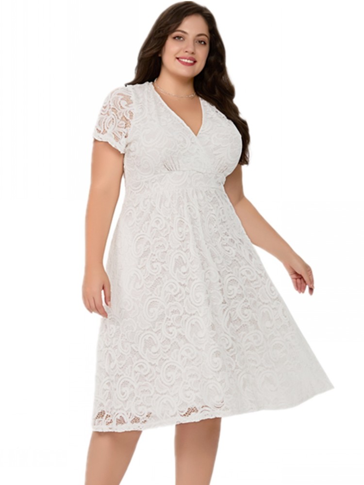 Summer Upf Clothing - Odzież Plus Size XL-5XL Koronkowe Sukienki