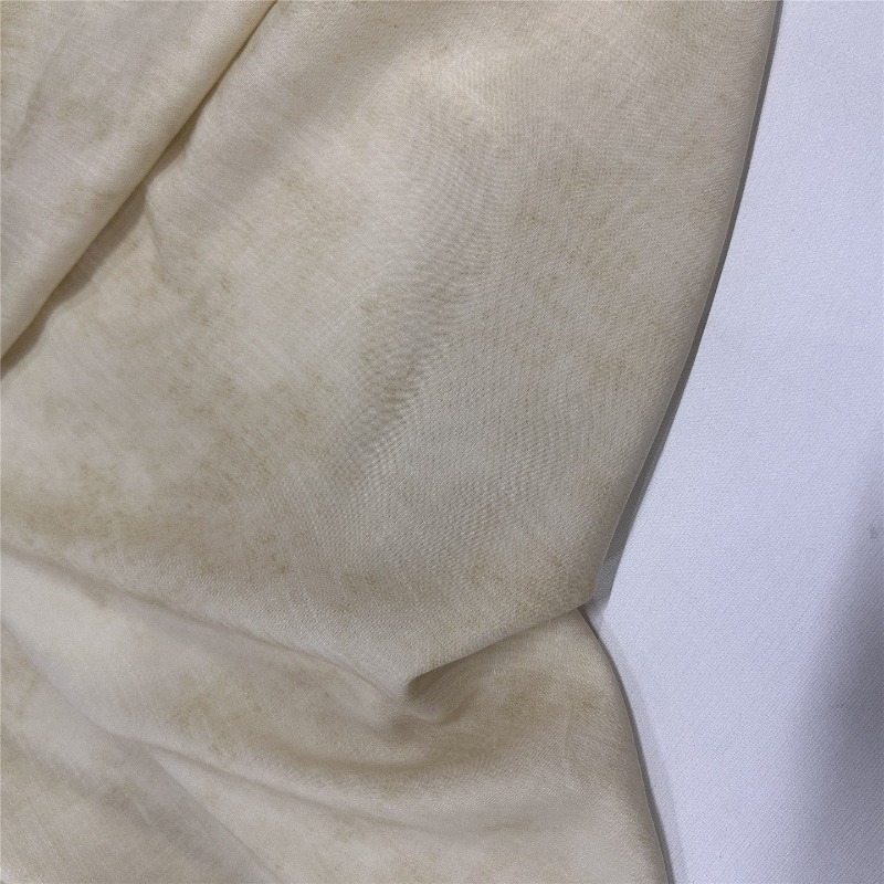 Soft Summer Yellow Clothing - Jasnożółta, delikatna, kwiatowa tkanina z mieszanki