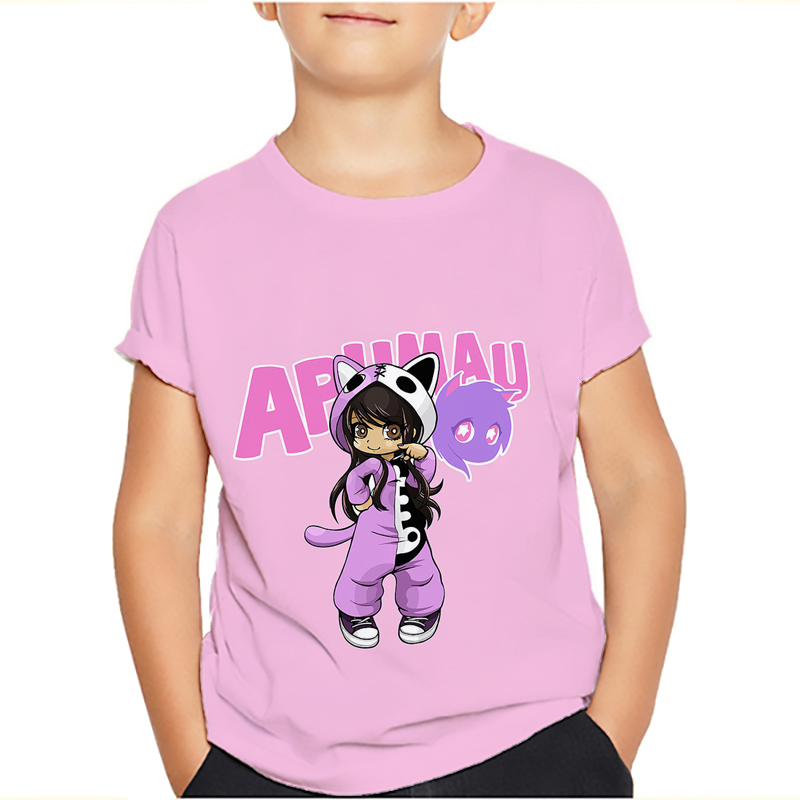 Aphmau Meows kot T-shirty z mo – Summer Clothing Baby Boy recenzja i cena