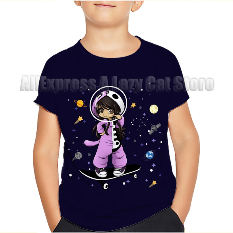 Aphmau Meows kot T-shirty z mo – Summer Clothing Baby Boy recenzja i cena