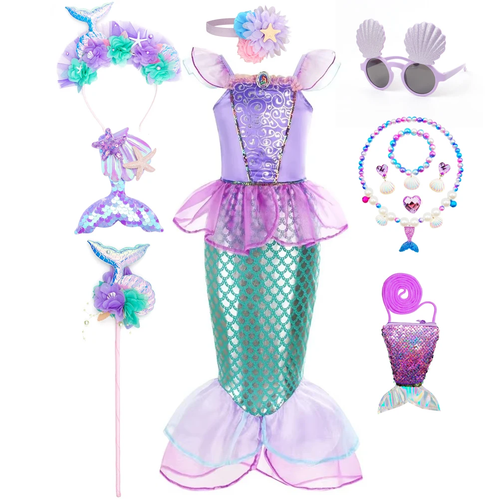 Kostium syreny dla dzieci fiol – Summer Clothing For Kids Girls recenzja i cena