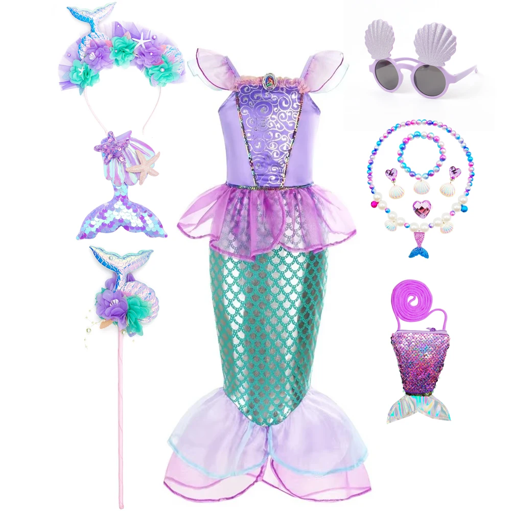 Kostium syreny dla dzieci fiol – Summer Clothing For Kids Girls recenzja i cena
