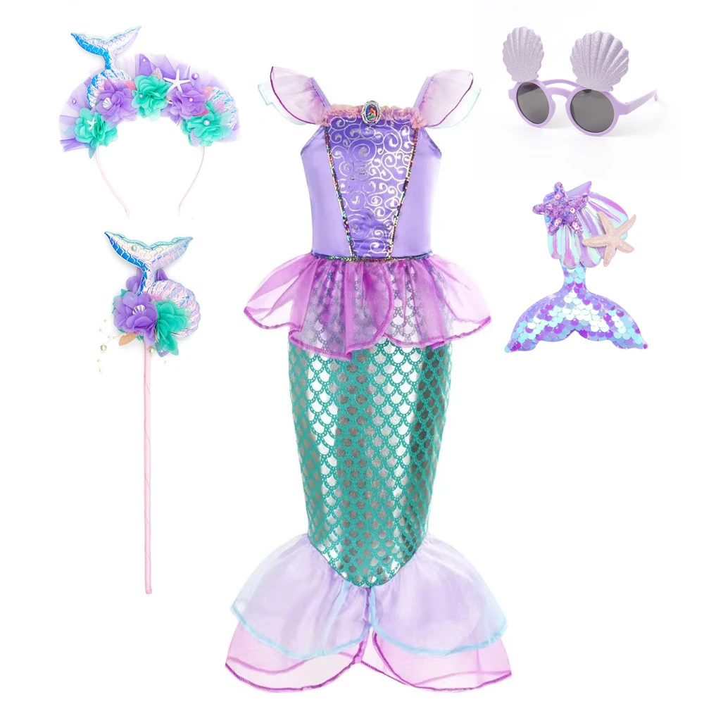 Kostium syreny dla dzieci fiol – Summer Clothing For Kids Girls recenzja i cena