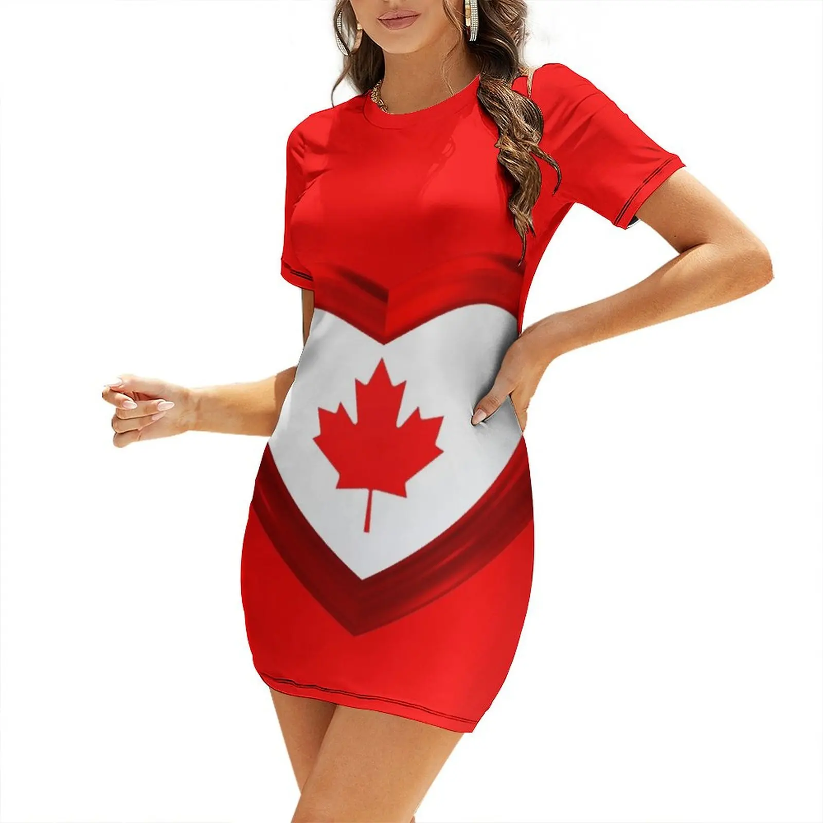 Sukienka z krótkim rękawem Big – Summer Clothing Women Canada recenzja i cena