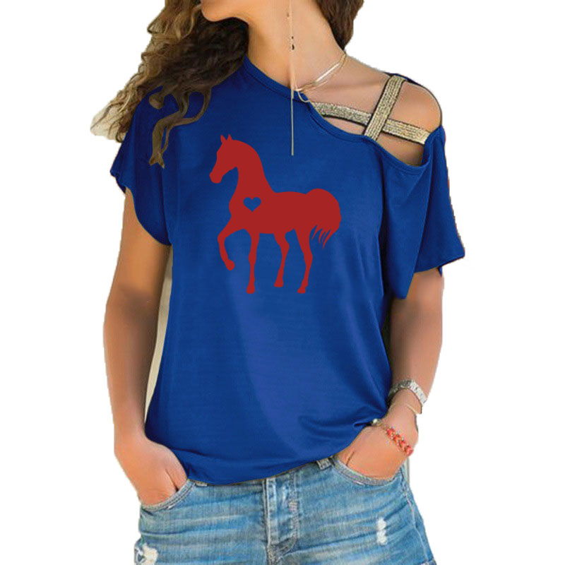 Lato nowe serce koń tshirt pre – Summer Equestrian Clothing recenzja i cena