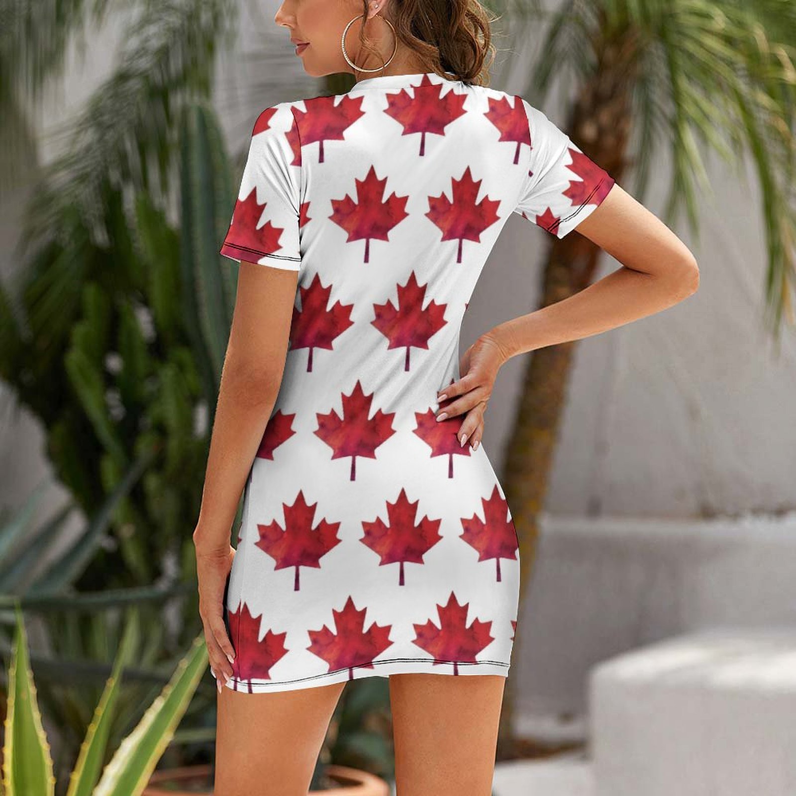 Sukienka z krótkim rękawem z m – Summer Clothing Women Canada recenzja i cena