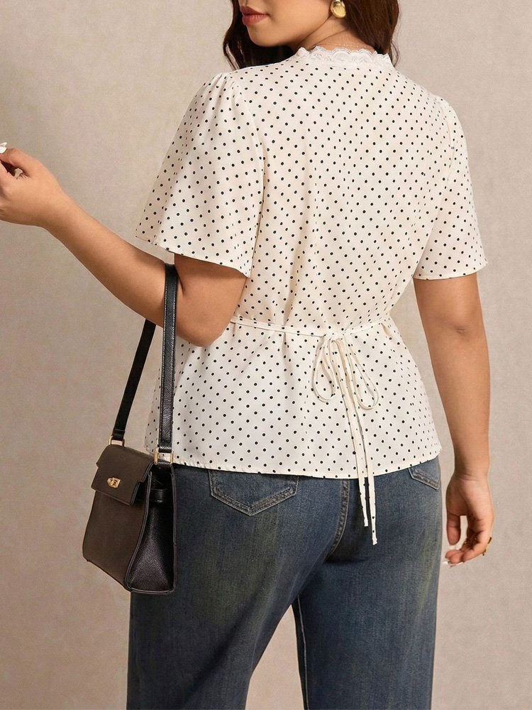 GIBSIE Plus Size Bluzka z falb – Summer Upf Clothing recenzja i cena