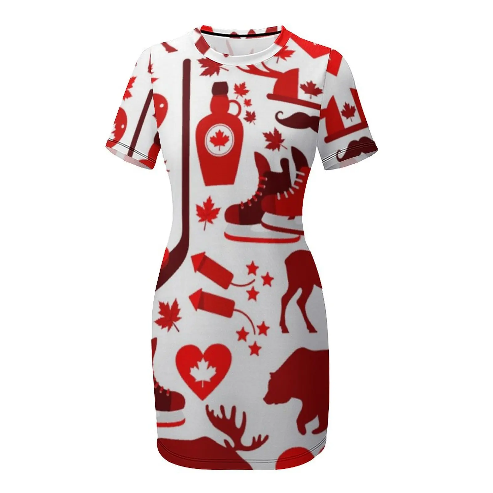 Sukienka z krótkim rękawem z m – Summer Clothing Women Canada recenzja i cena