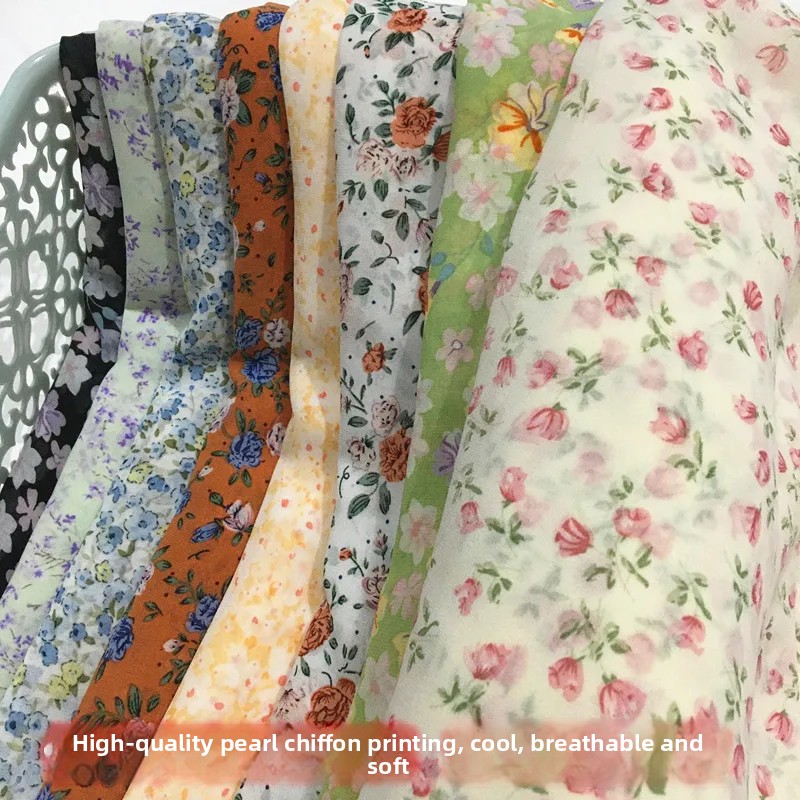 Tkanina szyfonowa w kwiaty na  – Soft Summer Yellow Clothing recenzja i cena